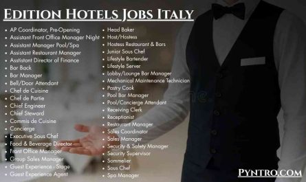 Edition Hotels Jobs Italy