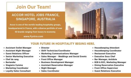 Accor Hotel Jobs France, Singapore, Australia